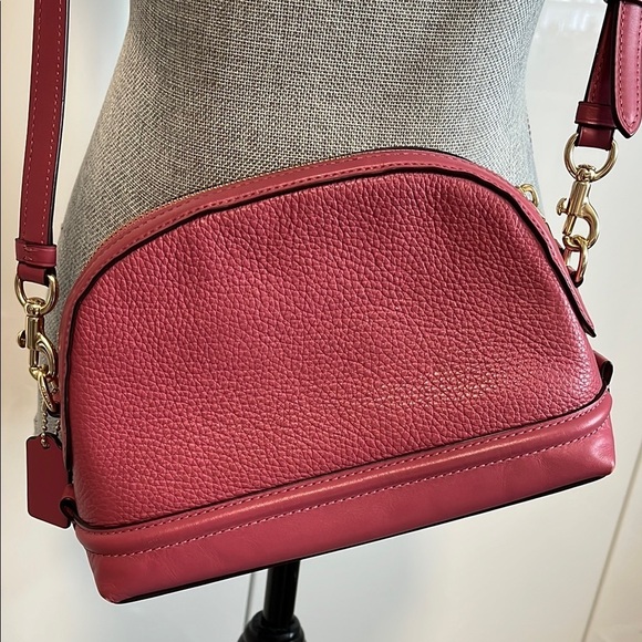 NWOT COACH Rose Pink Pebble Leather Dome Crossbody Bag - Picture 8 of 12